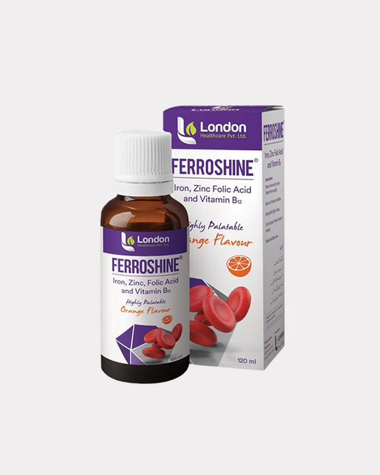 Ferroshine Syrup (Iron, Zinc, Folic Acid & Vitamin B12)
